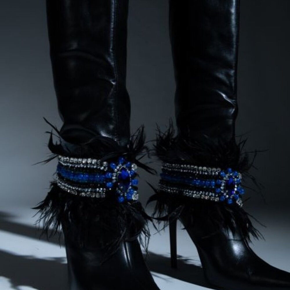 Azalea Wang "Doing The Most"Feather Embellished K… - image 2